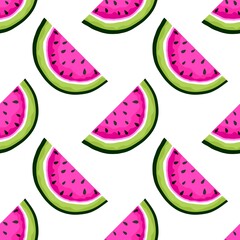 Summer seamless watermelon pattern for fabrics and textiles and packaging and gifts and cards and linens and kids 
