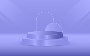 Purple podium 3D product display premium free