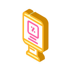 Fototapeta premium street advertising banner isometric icon vector. street advertising banner sign. isolated symbol illustration