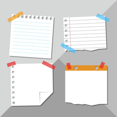 Collection of sticky note vector illustration