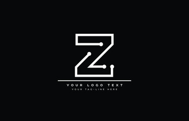 Initial Z letter logo design with black background