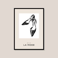 Abstract boho style art prints poster for wall art collection