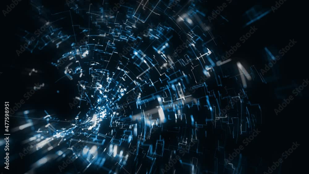 Poster abstract digital data technology background loop/ 4k animation of an abstract high technology wallpa
