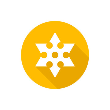 recommend clip art: Ninja shuriken flat icon with shadow