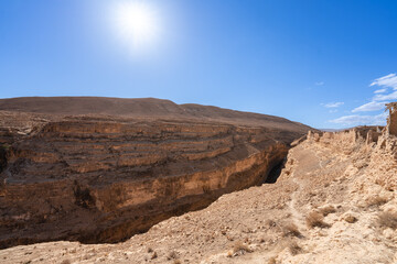 Fototapeta na wymiar View of Mides Canyon -in western Tunisia close to Sahara - Tunisia 