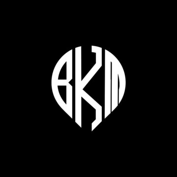 BKM letter logo design on black background. 
BKM circle letter logo design with ellipse shape.
BKM creative initials letter logo concept.BKM logo vector. 