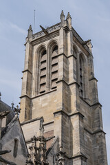 Gothic-style parish church of Saint-Aspais (Eglise Saint-Aspais) in Melun, built at beginning of XVI century. Melun, Seine-et-Marne department, Ile-de-France region, France.