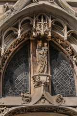 Gothic-style parish church of Saint-Aspais (Eglise Saint-Aspais) in Melun, built at beginning of XVI century. Melun, Seine-et-Marne department, Ile-de-France region, France.