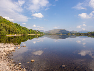 Beautiful sunny day at Loch Awe, Scotland, UK