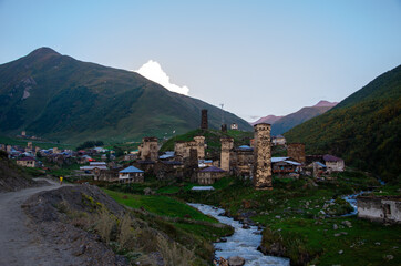 Fototapeta premium village in the mountains