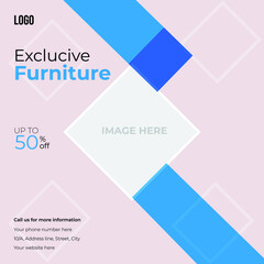  Social media tutorial layout template with geometric background