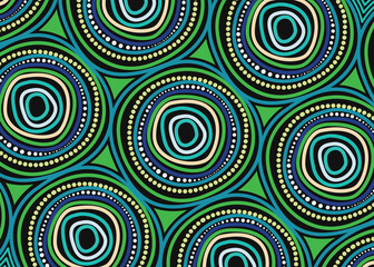 Fototapeta na wymiar Aboriginal Style Circle Design