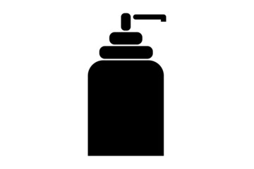 A minimal black icon of sanitizer. Good for any project.