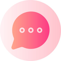 speech bubble gradient icon