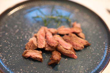 Weight loss concept, healthy nutrition diet, meat and fat adapted diet, low-carb.