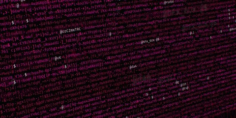 Obraz premium Computer script code. Programming screen of software developer. Program code background. Modern technology backdrop for advertisements.