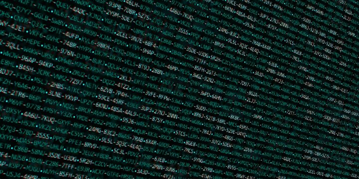 Computer script code. Programming screen of software developer. Program code background. Modern technology backdrop for advertisements.