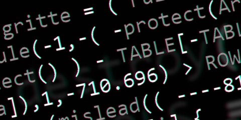 Program code background. Modern technology backdrop for advertisements.