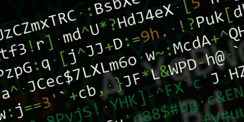 Obraz premium Program code background. Modern technology backdrop for advertisements.