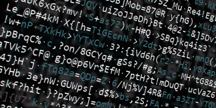 Program code background. Modern technology backdrop for advertisements.