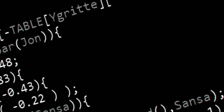Program code background. Modern technology backdrop for advertisements.