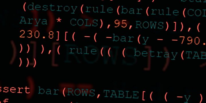 Program code background. Modern technology backdrop for advertisements.