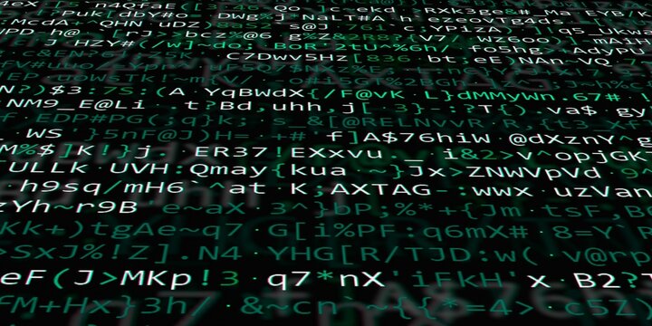 Program code background. Modern technology backdrop for advertisements.