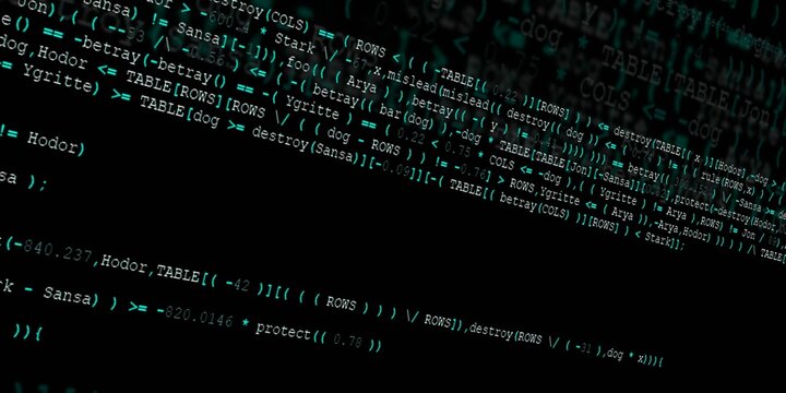 Program code background. Modern technology backdrop for advertisements.