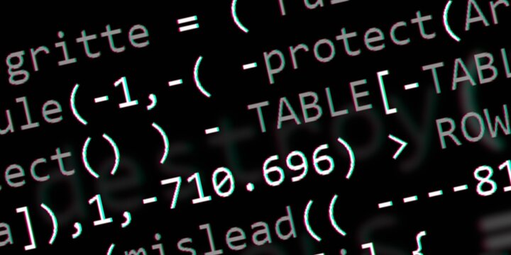Program code background. Modern technology backdrop for advertisements.
