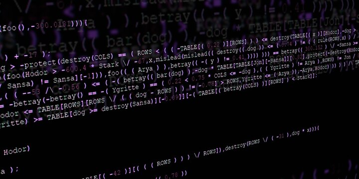 Program code background. Modern technology backdrop for advertisements.