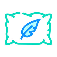 Obraz premium pillow soft accessory for sleep color icon vector. pillow soft accessory for sleep sign. isolated symbol illustration