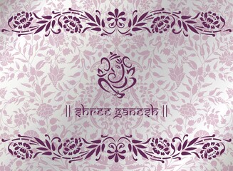 Ganesha, wedding card, royal Rajasthan, India	