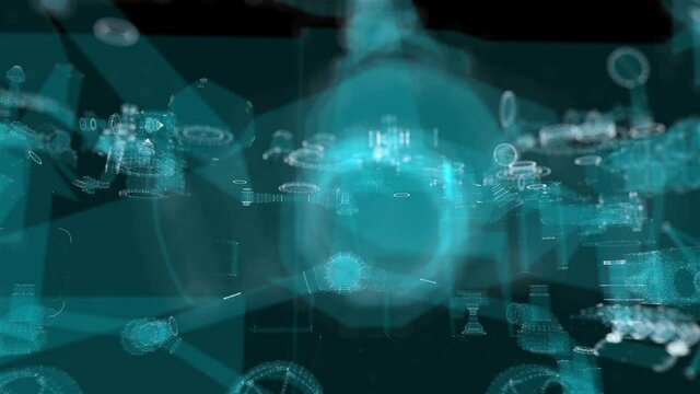 Particle hologram of Mars rover
