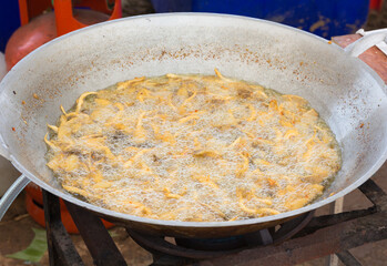 Fried mushrooms in a frying pan