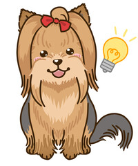 思い付くヨークシャーテリア（フルコート）