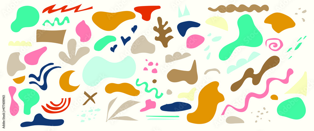 Poster trendy shape abstract illustration in vector graphics. artistic artwork to create patterns or textur