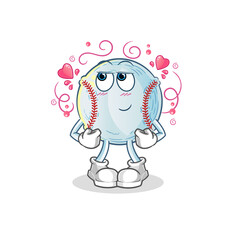 baseball shy vector. cartoon character