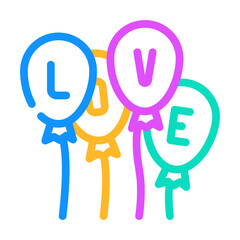 balloons decoration color icon vector. balloons decoration sign. isolated symbol illustration