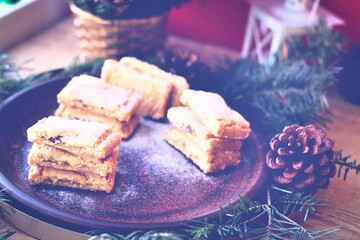 Christmas motifs. Delicious cookies for Santa.