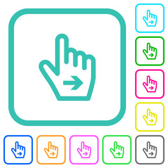 Hand cursor right outline vivid colored flat icons