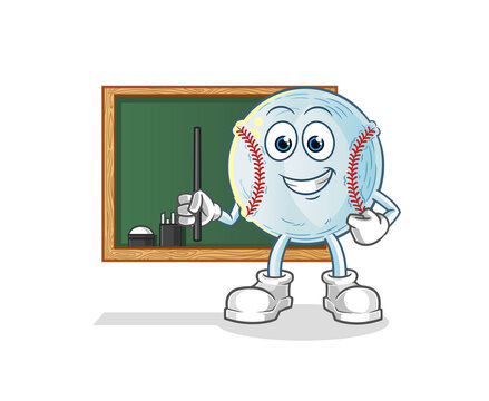baseball teacher vector. cartoon character