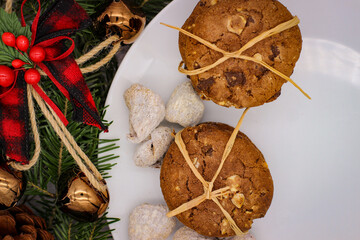 Christmas motifs. Delicious cookies for Santa.
