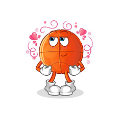 basketball shy vector. cartoon character