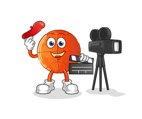 Fototapeta premium basketball director mascot. cartoon vector