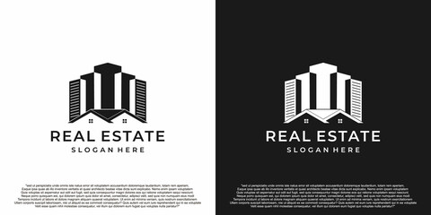 Real Estate Logo Design with Premium Black and White.