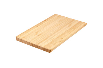 Wooden cutting board isolated on white