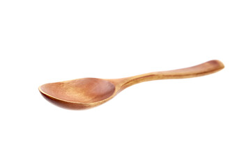 Wooden spoon isolated on white
