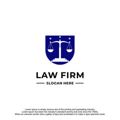 Law Firm Logo Design with Emblem.