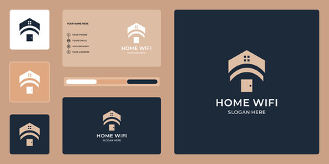 Secure Home Logo Design with Business Card.