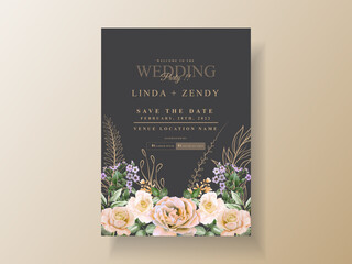 Wedding invitation elegant black theme